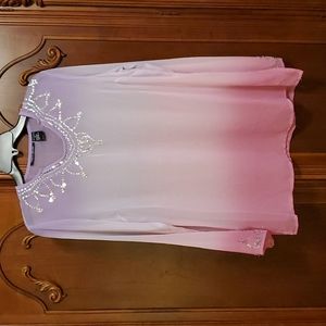 Sheer ombre beach cover up